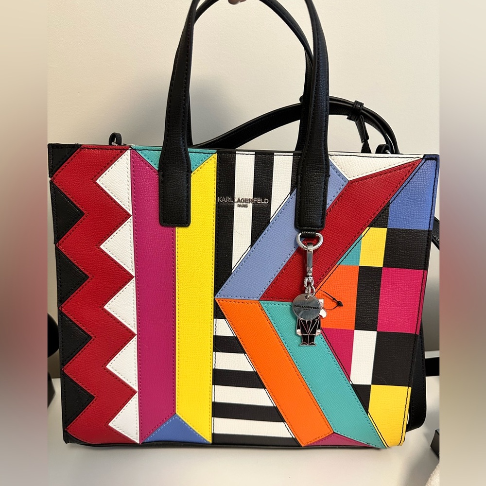 Karl Lagerfeld “Nouveau” Abstract Tote